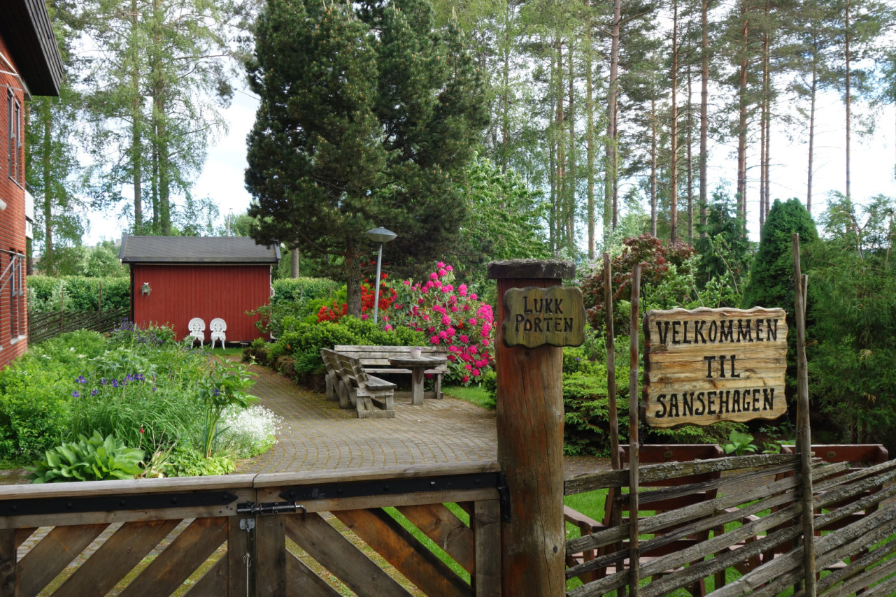 Vi bidrar med dugnad i Sansehagen